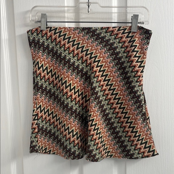 Forever 21 Multicolor Zigzag Patterned Women's Skirt Size M - Picture 1 of 8